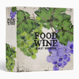 food wine grapes personal cookbook wine journal binder