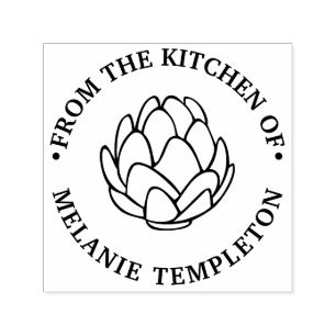 Foodie Artichoke “From the kitchen of” Name Self-inking Stamp