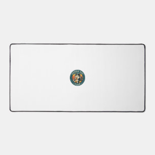 Foodie Cat Cute Kitty Design - Foodie Cat Club_1 Desk Mat