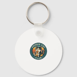 Foodie Cat Cute Kitty Design - Foodie Cat Club_1 Keychain