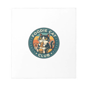 Foodie Cat Cute Kitty Design - Foodie Cat Club_1 Notepad