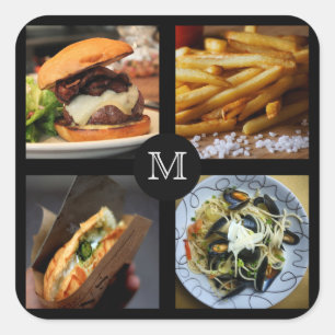 Foodie custom monogram stickers 4