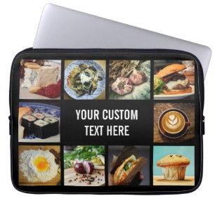 Foodie custom text laptop sleeves
