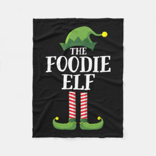 Foodie Elf Matching Family Group Christmas Party 1 Fleece Blanket