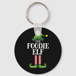 Foodie Elf Matching Family Group Christmas Party 1 Keychain