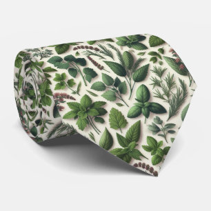 Foodie Kitchen Neck Tie   Fresh Garden Herbs 