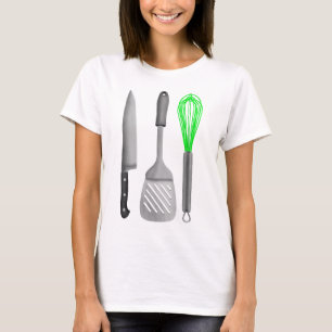 foodie Kitchen Untensils Pattern T-Shirt