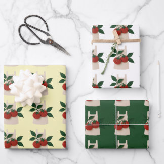 Foodie Lovers Wrapping Paper — Aprons & Tomatoes (