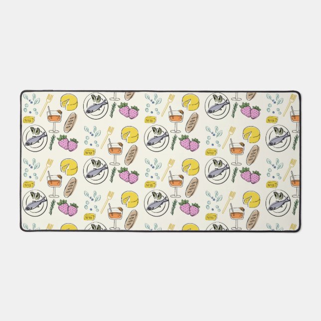 Foodie Minimalist Desk Mat (Front)