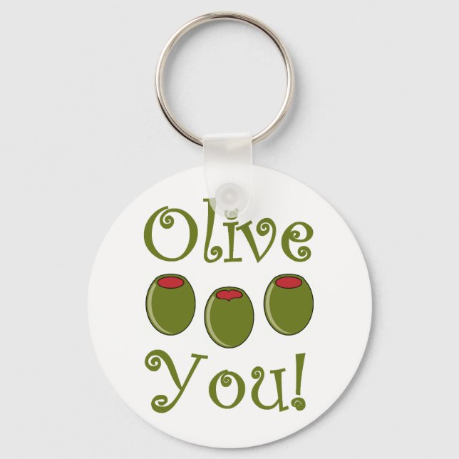 Foodie Olive You Keychain (Front)