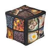 Foodie OR YOUR PHOTOS custom poufs (Angled Back)