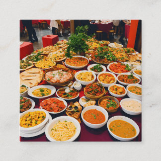 "Foodie Paradise Contact Card" Calling Card