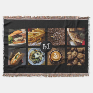 Foodie Personnalisé Monogramme jeter couverture 1