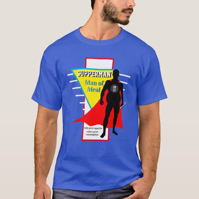 Foodie Super Hero Novelty SUPPERMAN Christmas Gift T-Shirt (Front)