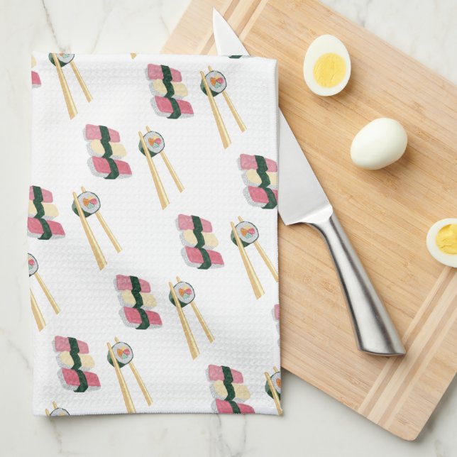 Foodie Sushi Kitchen Towel (Quarter Fold)