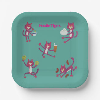 Foodie Tigers Paper Plate