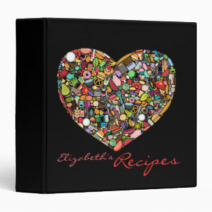Foodies Personalized Name Recipe Clippings Binder