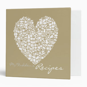 Foodies Personalized Name Recipe Clippings Binder