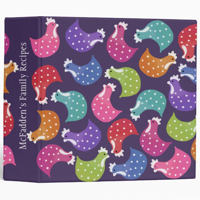 Foodies Poulet Hen Nom Recette Clippings Classeur (Devant/Côté)