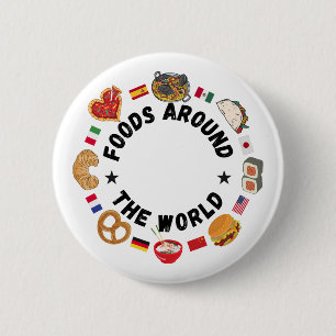 Foods around the world 2 inch round button