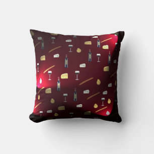 Foods Delight Cranberry Lights Throw Pillow