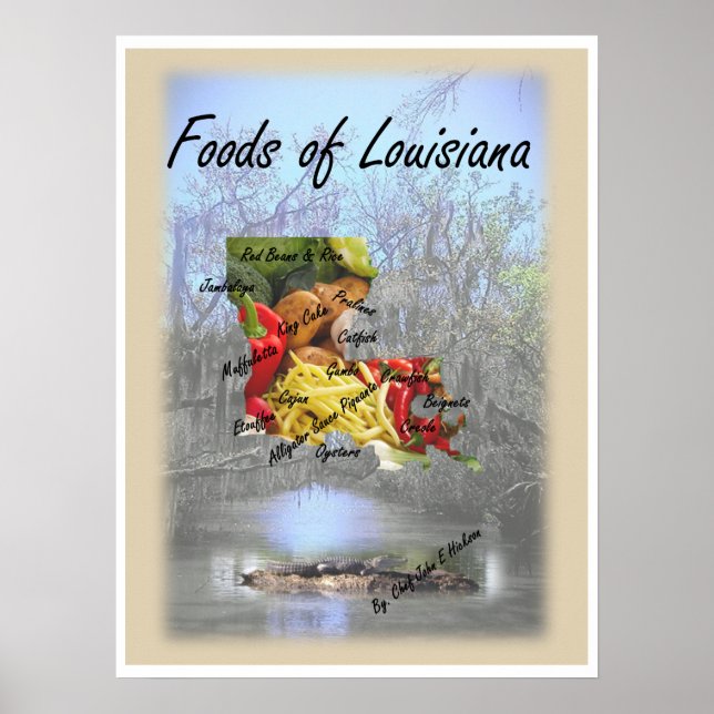 Foods of Louisiana Poster (Front)