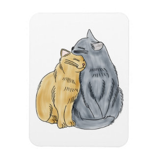 FooFooCat: Hugging Love Cats Magnet
