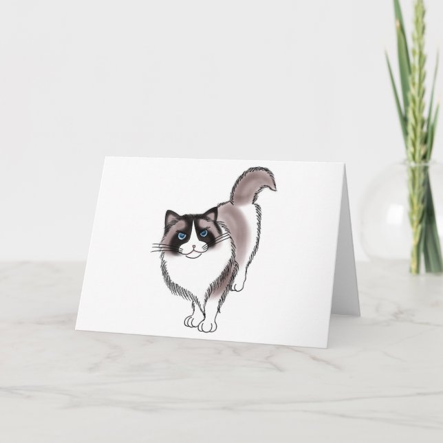 FooFooCat: Sassy Ragdoll Card (Front)