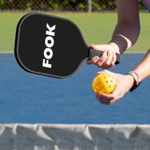 Fook black and white pickleball paddle carbon