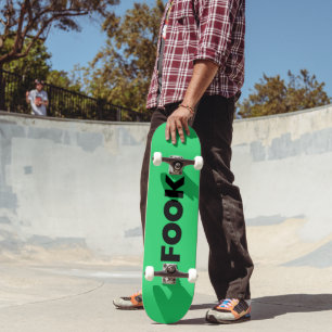 Fook black green skateboard