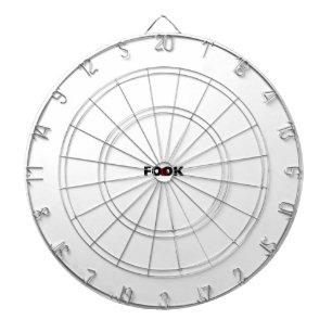 Fook black on white dartboard