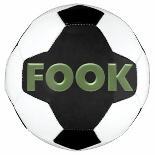 Fook green and black soccer ball