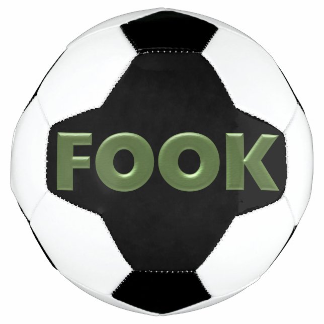 Fook green and black soccer ball (Front)
