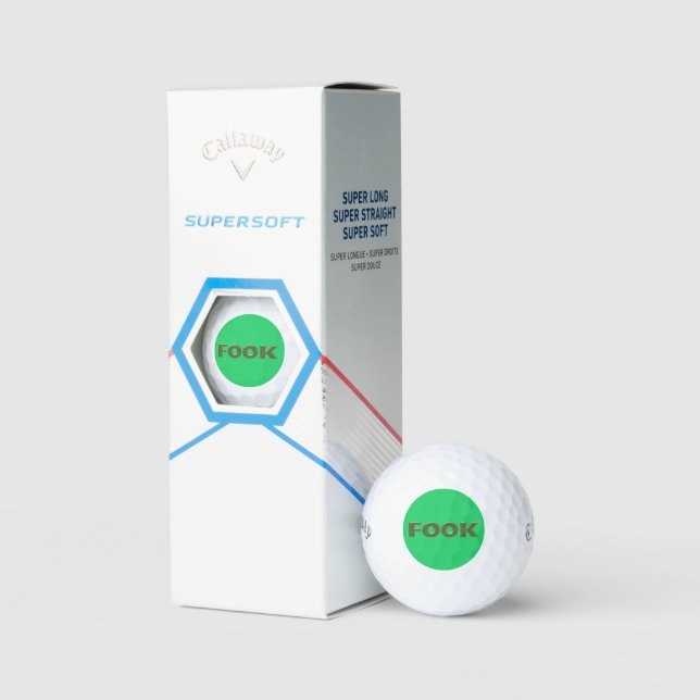 Fook green Callaway Supersoft golf balls 3 pk (Packaging)