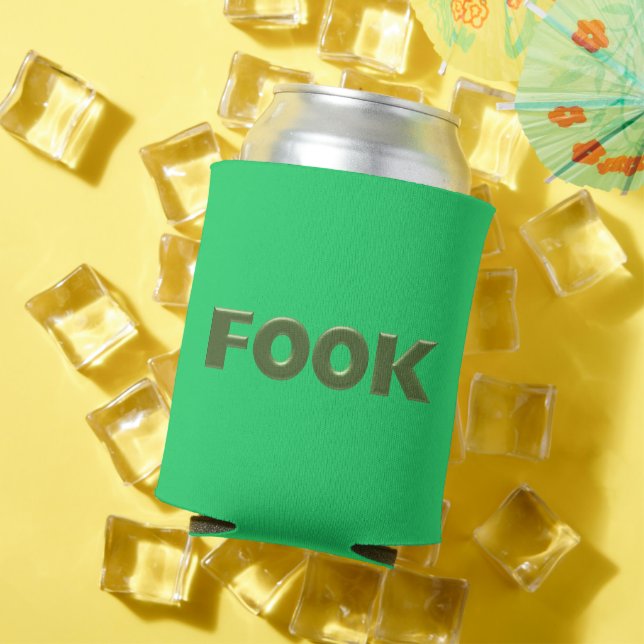Fook green can cooler 2-side (In Situ Summer)