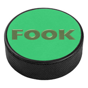 Fook green hockey puck