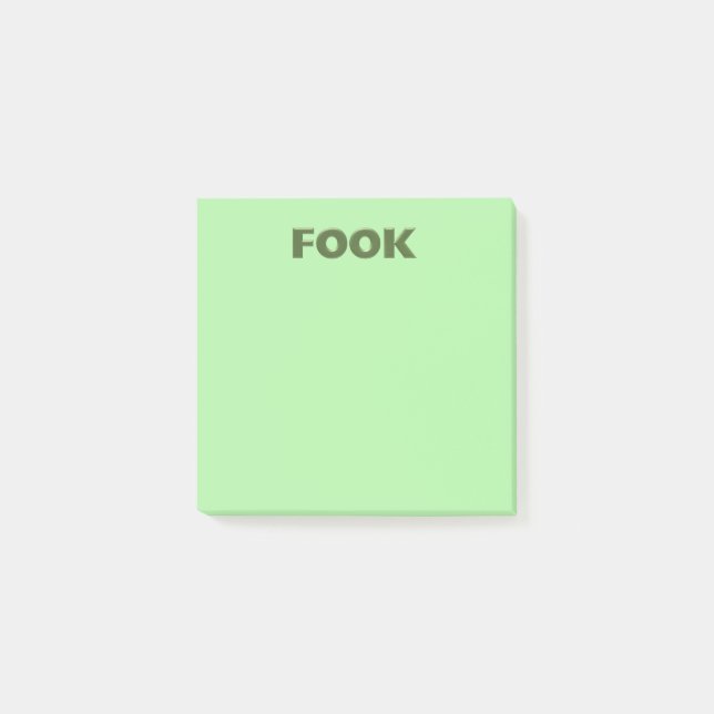 Fook green note pads (Front)