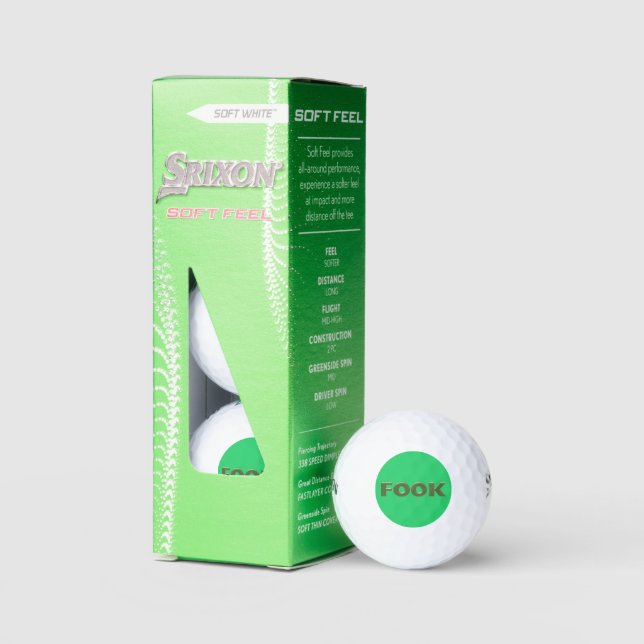Fook green Srixon Soft Feel balles de golf 3 pk (Conditionnement)