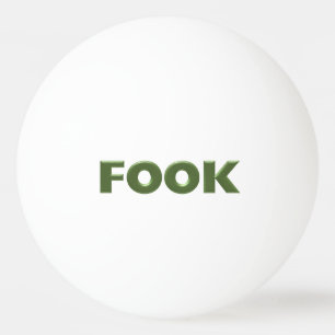 Fook white 1-star ping pong ball