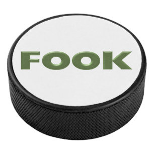 Fook white hockey puck