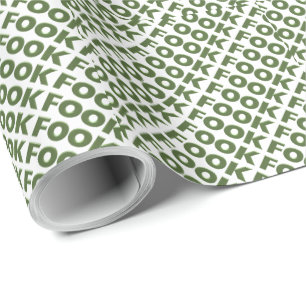 Fook white matte wrapping paper