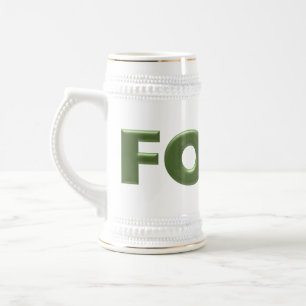 Fook white stein w gold trim
