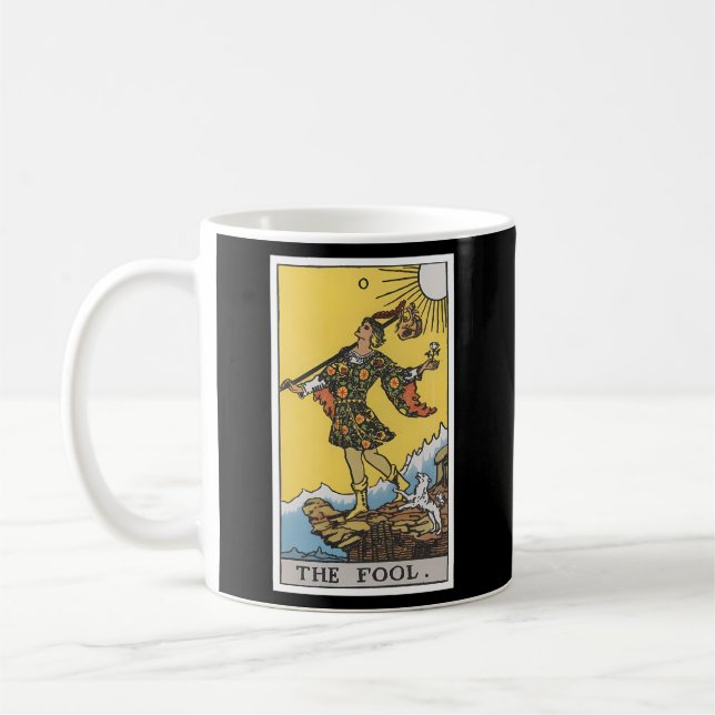Fool Tarot Card 0 Coffee Mug (Left)