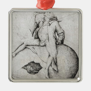 Fool Trying to Hatch an Egg Metal Ornament