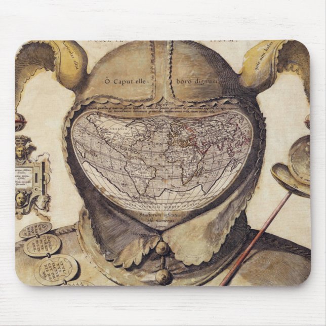 Fool's Cap World Map Mouse Pad (Front)