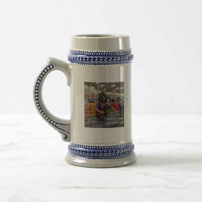 Fool's Errand Stein, 22 oz Beer Stein (Left)