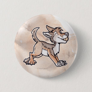 Fool's Gold Coyote 2 Inch Round Button