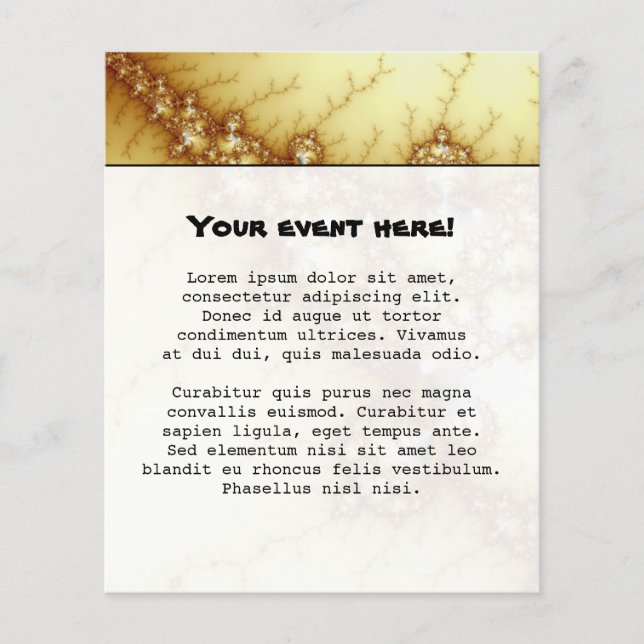 Fools Gold - Fractal Art Flyer (Front)