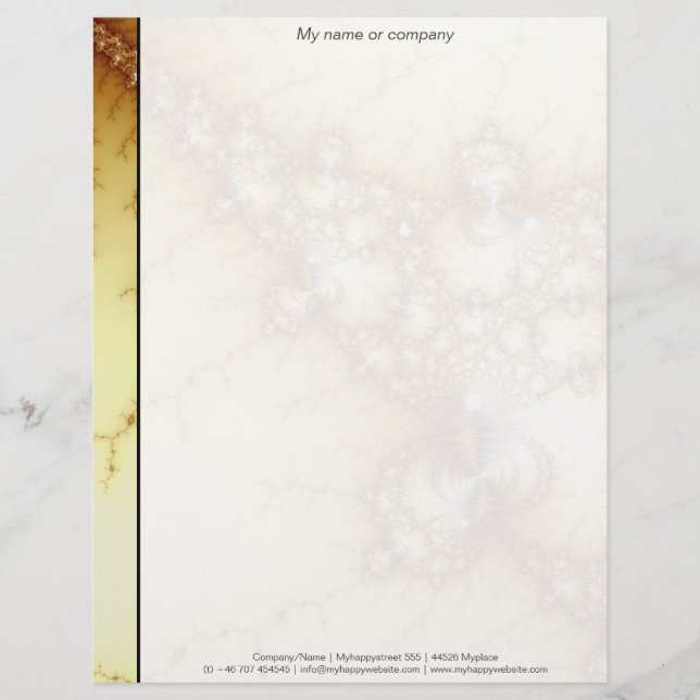 Fools Gold - Fractal Art Letterhead (Front)