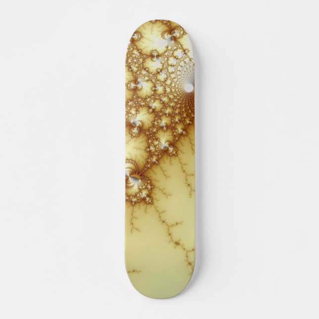 Fools Gold - Fractal Art Skateboard (Front)